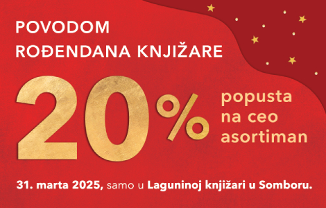 slavimo rođendan knjižare u somboru i poklanjamo 20 popusta laguna knjige
