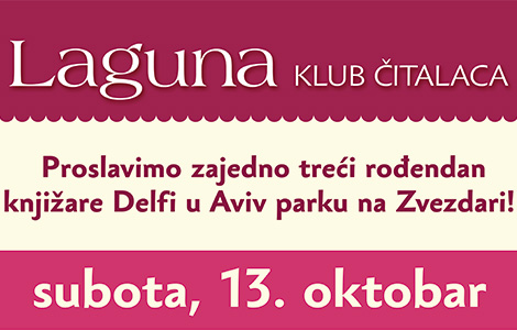proslavimo zajedno treći rođendan knjižare delfi na zvezdari laguna knjige